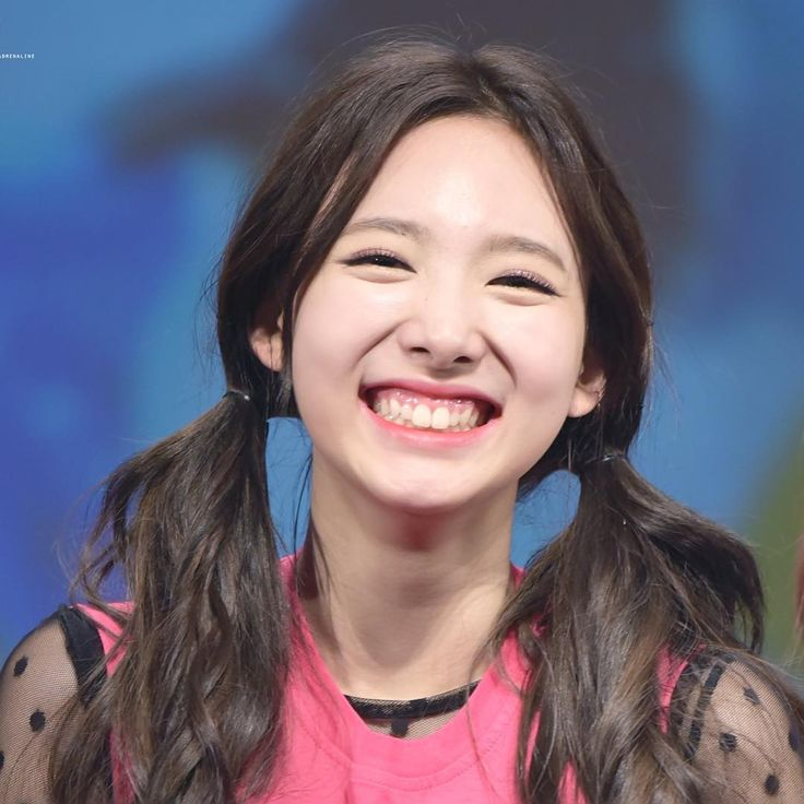 Nayeon, a kpop idol from the group Twice, smiling